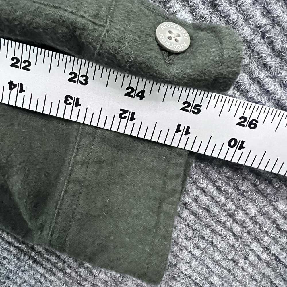 Arborwear Flannel Shirt Mens 2XL Green Long Sleeve Button Up Work Chamois 0222 - Picture 7 of 9